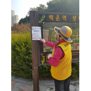 2018년 불법광고물제거사업 10월 활동 사진(9조) 이미지