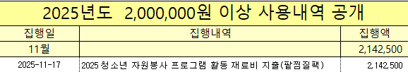 2025 11월 2,000,000원 이상 사용내역의 1번째 이미지
